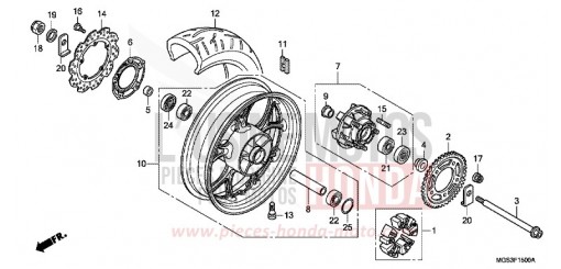 ROUE ARRIERE NC700XAD de 2013